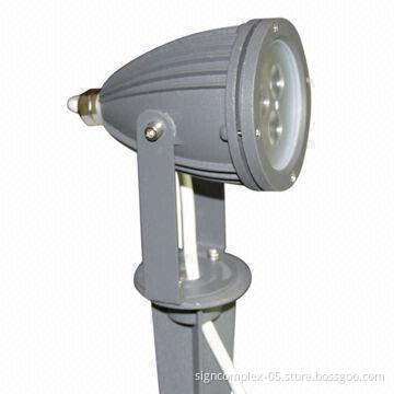 LED Garden Light with 3 Cree LEDs, High-grade Die-casting Aluminum Alloy Heat-dissipation Structure